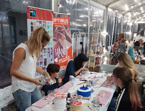 Optimus triunfa en la Fira de Santa Teresa de El Vendrell con sus talleres handmade organizados con Influencers