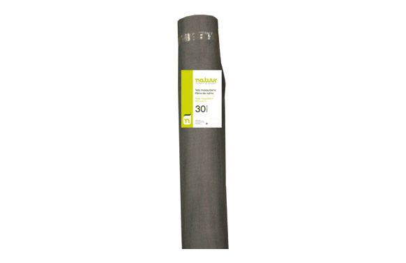 Tela mosquitera fibra vidrio gris 1,20 x 30 m