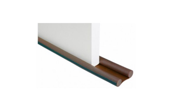 Burlete bajo puerta doble rollo pvc 95 cm marron