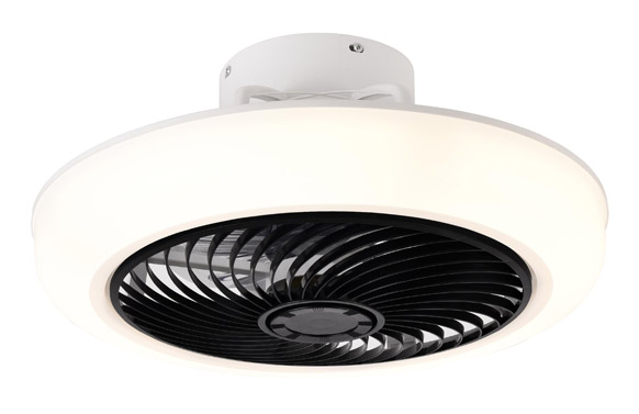 Ventilador de techo con plafon wind negro 20w ø50cm