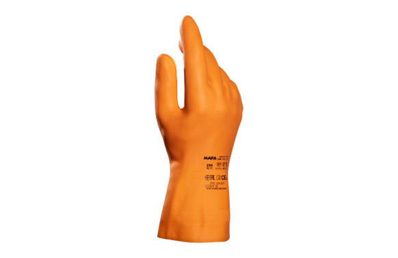 Guante latex naranja alto 299 talla 10