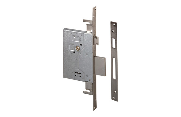 Cerradura seguridad 3 puntos niquelada golpe y lla 60 mm/borjas 4 vueltas/varillas opcionales