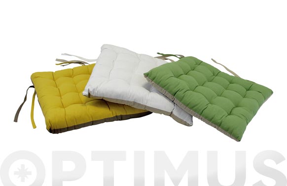 Cojin silla lineal 40x40 cm mostazataupe RIBA Cojin Silla Mostaza 40x40 cm — Cojines para jardin