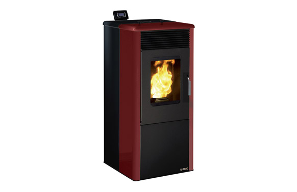 Estufa de pellet 810 elegance negro / burdeos 8,10 kw