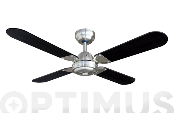 Ventilador de techo modelo balear negro/cromado 50 4 aspas reversibles