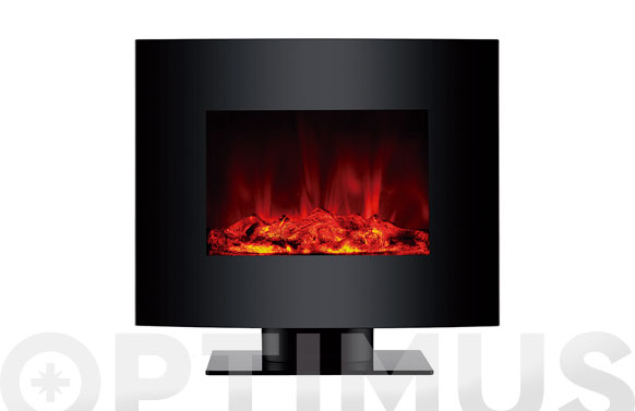 Chimenea electrica con pie frontal curvo 2000w negro