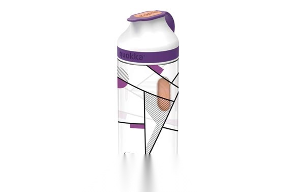 Botella tritan cierre magnetico 520 ml shapes lila