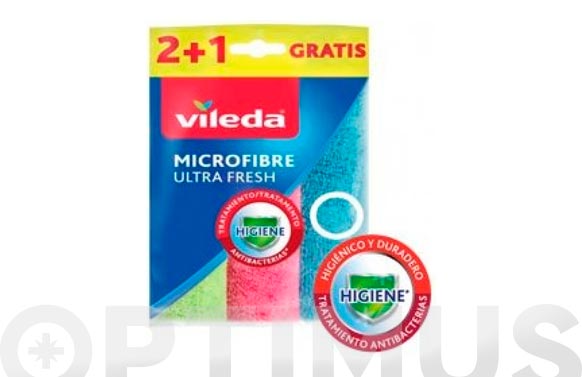 Bayeta microfibra (2+1 uds) ultra fresh