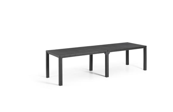 Mesa resina julie doble grafito 294x90 cm/180x147 cm