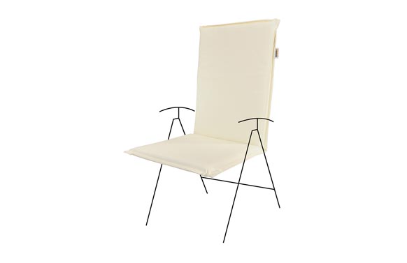 Cojin silla con respaldo alto zippo crudo 115 x 48 x 6 cm