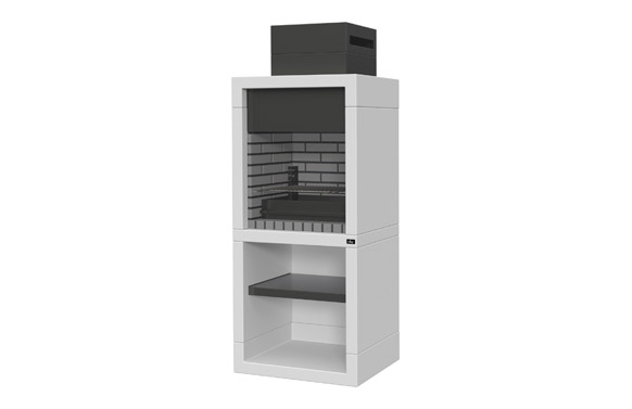 Barbacoa ladrillo pedraforca 203,5 x 80,5 x 58 cm