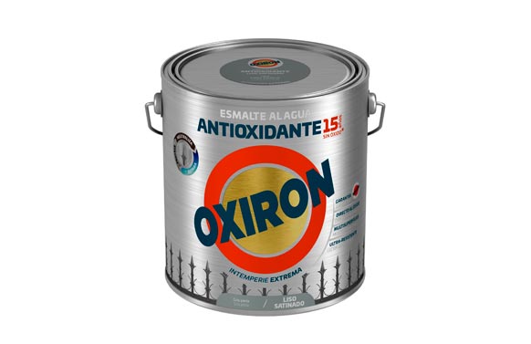 Esmalte antioxidante agua oxiron liso satinado 2,5 l gris perla