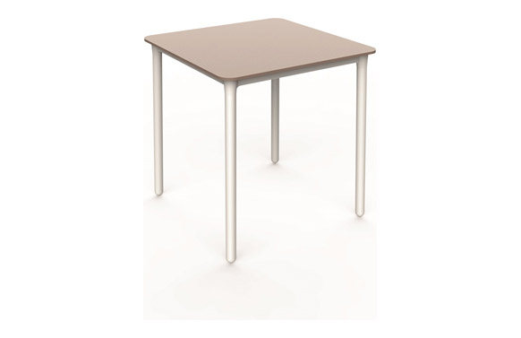 Mesa cuadrada marsella arena/blanco 70 x 70 cm
