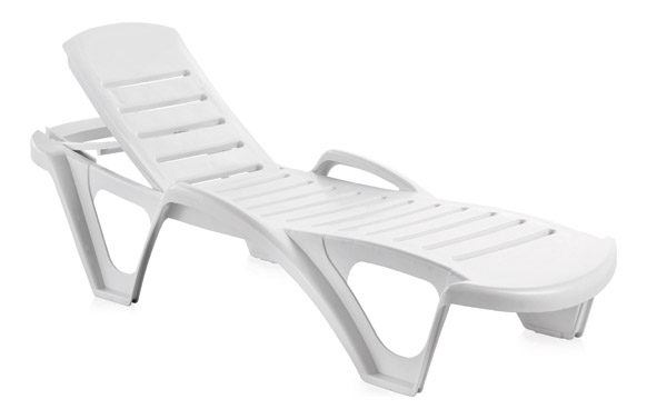 Tumbona monoblock blanca