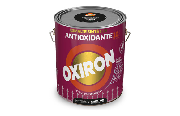 Esmalte antioxidante oxiron liso brillo 4 l negro