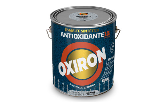 Esmalte antioxidante oxiron martele 4 l gris plata