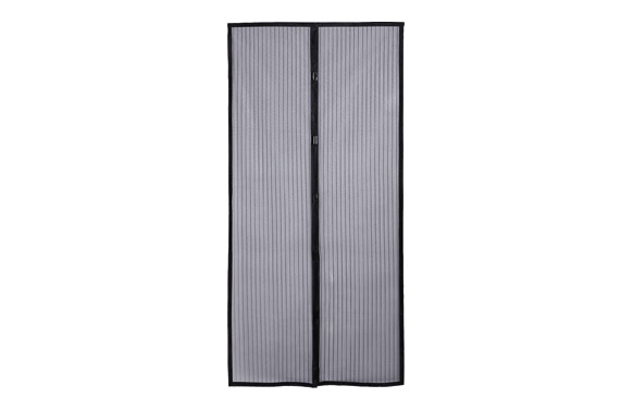 Mosquitera puerta  fija con fijacion textil 2 uds 150 x 250 cm negra